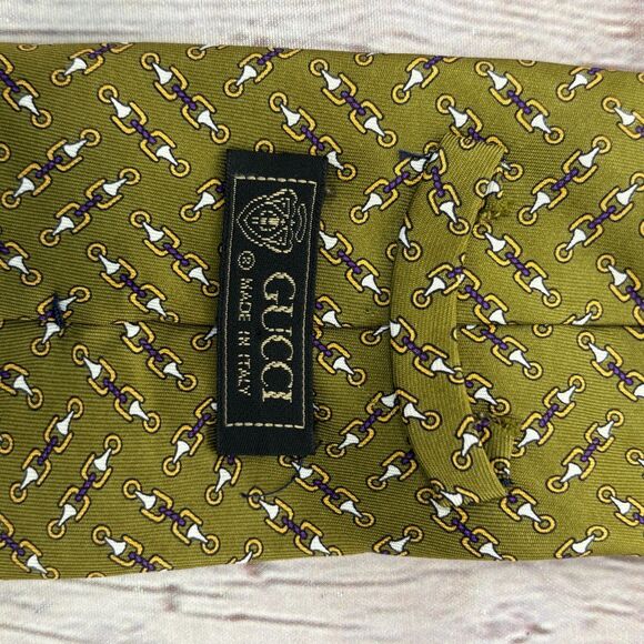 Gucci Men 100% Silk Necktie Tie Made in Italy D045 -18 - Picture 5 of 14